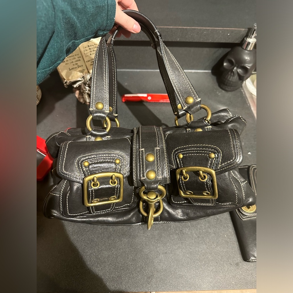 Vintage COACH Legacy Leather Satchel handbag with matching wallet